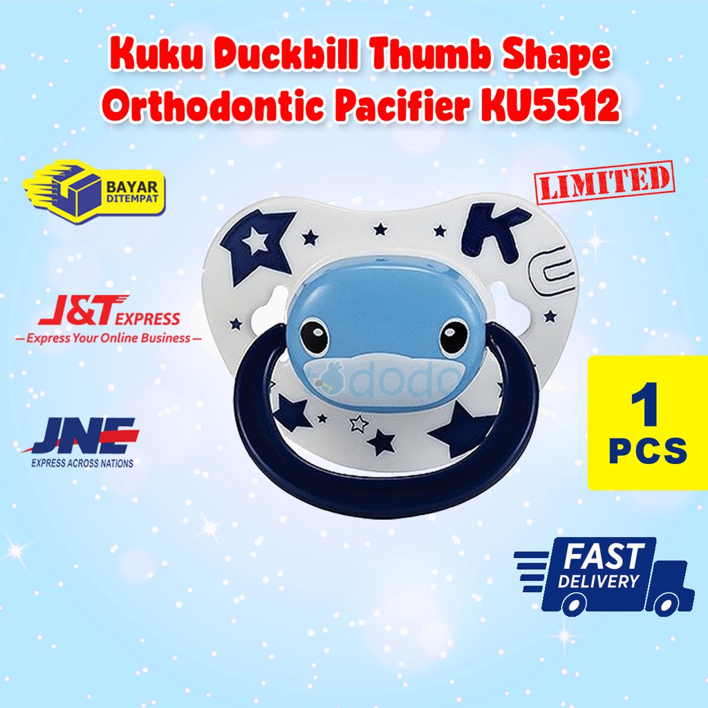 Kuku Duckbill Thumb Shape Orthodontic Pacifier KU5512 - Empeng Bayi