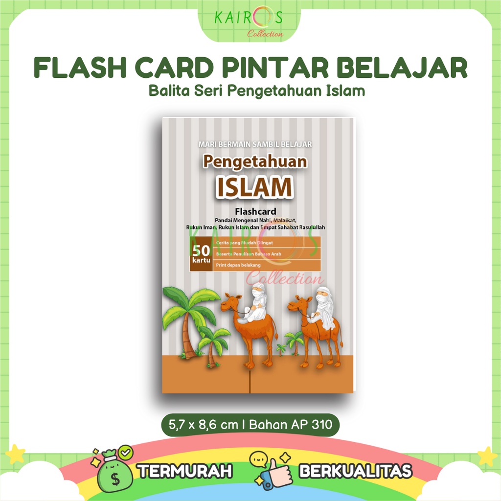 Flashcard /Flash Card Kartu Pintar Belajar Balita Seri Pengetahuan Islam