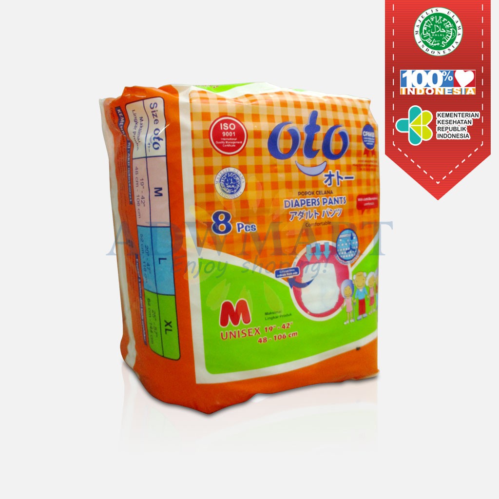 POPOK DEWASA CELANA OTO PANTS M8 DIAPERS DEWASA POPOK DEWASA M