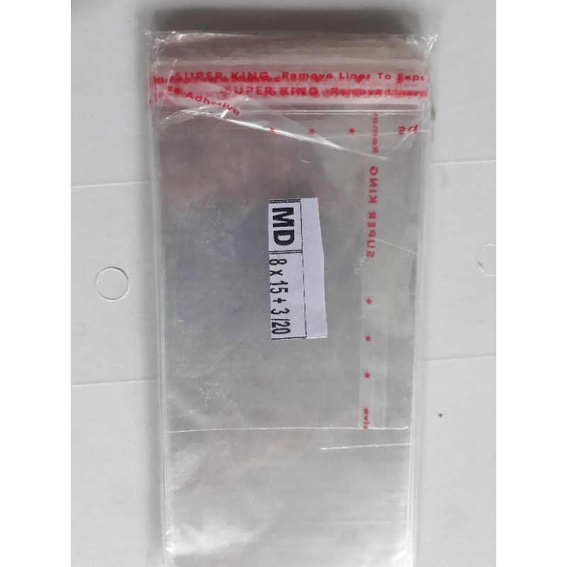 

Plastik OPP Seal Ukuran 8 x15 100 Lembar / Plastik OPP Lem Ukuran 8 x15