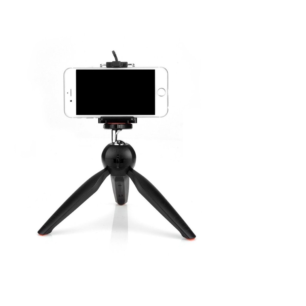 (COD) Yunteng Tripod Mini YT-228 / DF 228 Mini Tripod Mount + Phone Holder Clip Desktop Self-Tripod