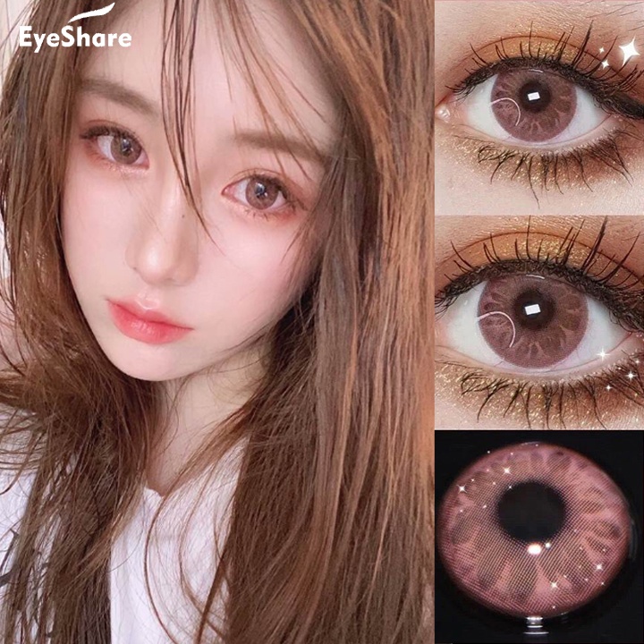 [✅COD] GEM PINK Sepasang Softlens / Kontak Lensa berwarna soflen ukuran 14.0mm-14.5mm kecil softlens mata korea normal minus (0.00) GEM BRILLIANT BLUE /harian color /Koleksi Lensa Kontak Alami