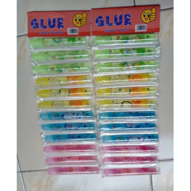 

(170gr) 12pcs lem cair warna warni 15ml