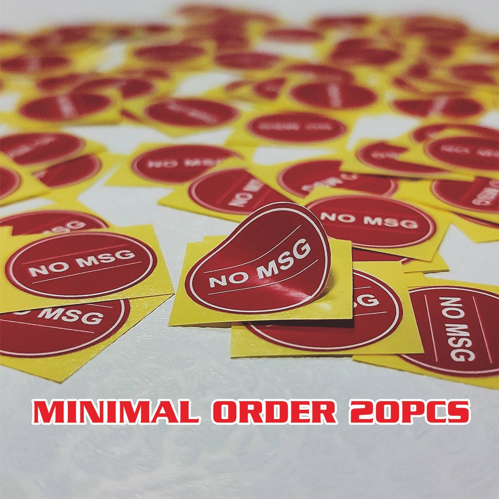 

SALE STIKER NO MSG UNTUK CATERING DEPOT FROZEN FOOD TAKE AWAY SIAP KIRIM
