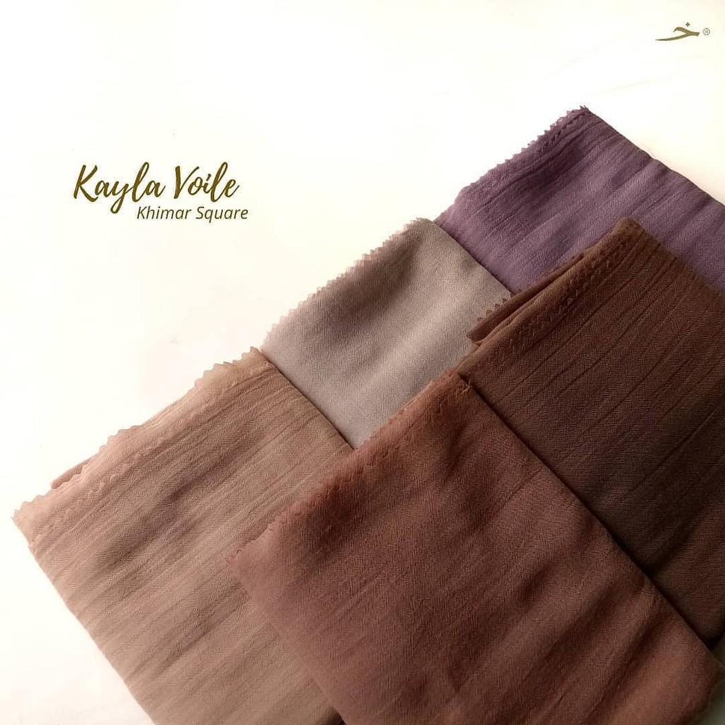 Kayla Voile Kerudung Segi Empat Lembut Free Cadar by Khadijah Indonesia