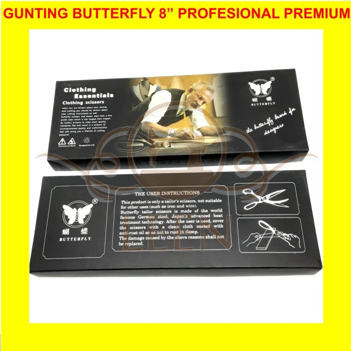 Gunting Kain BUTTERFLY 8 Inch BAJA Premium Profesional Tailor LEEN