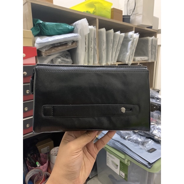 Dompet Clutch Kulit Bostate Pria Wanita Jeep Buluo Import Handbag Cowok