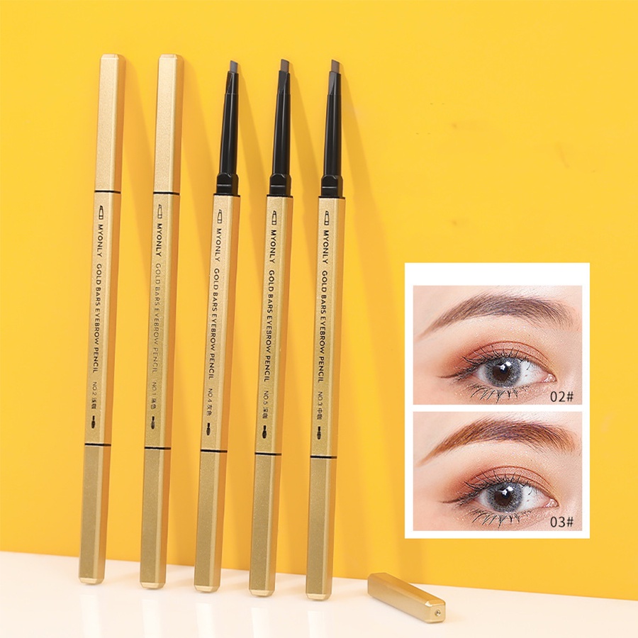 [MYONLY] Pensil Alis Kepala Ganda Tahan Air Sangat Halus Eyebrow Pencil