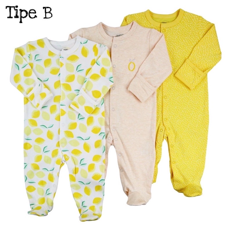 sleepsuit mamas papas lemon yellow / jumper bodysuit