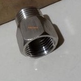 Sok Kran Pendek Sambungan 3Cm Ukuran 1/2 inchi Stainless Steel