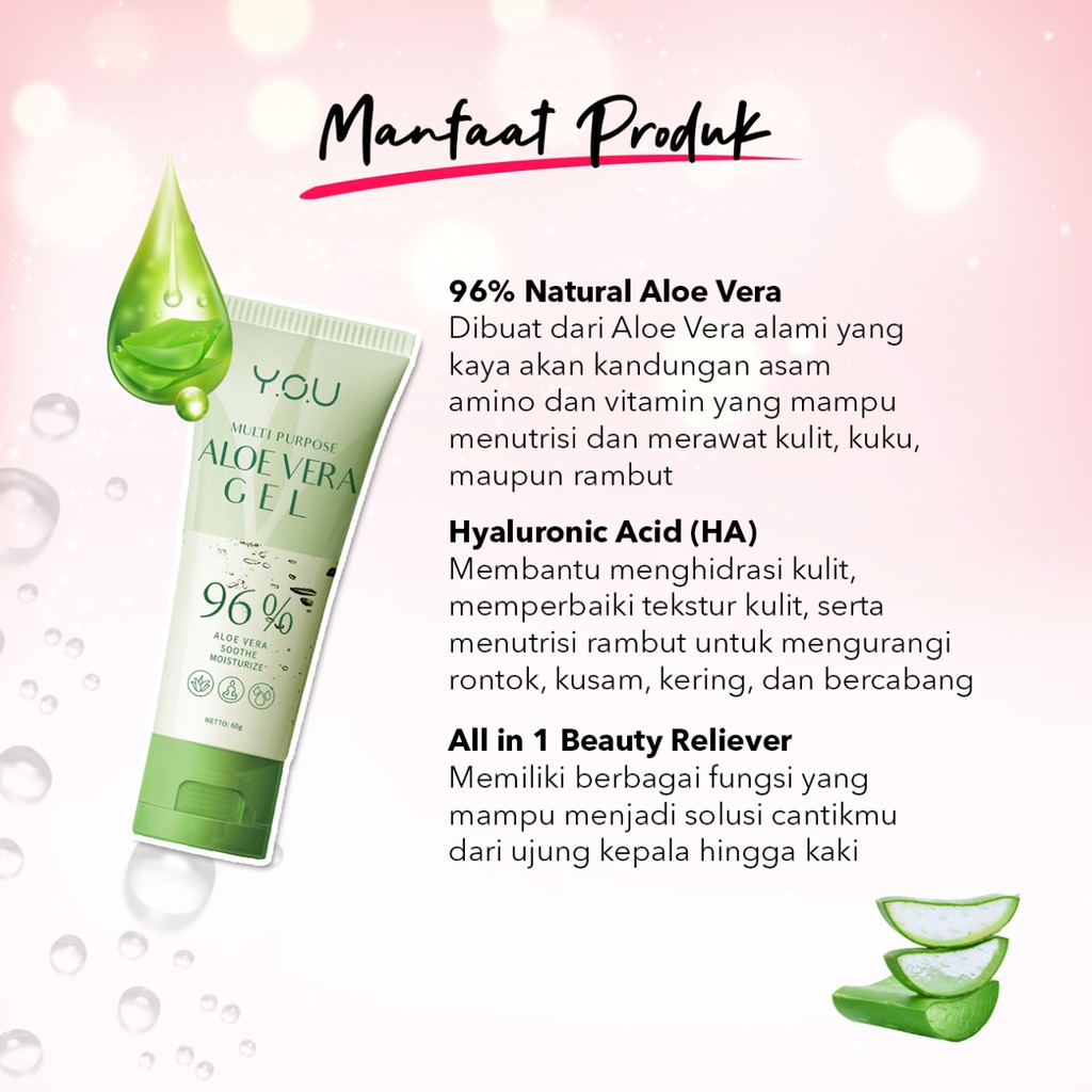 Kosmetik You Multi Purpose Aloe Vera Gel 180gr