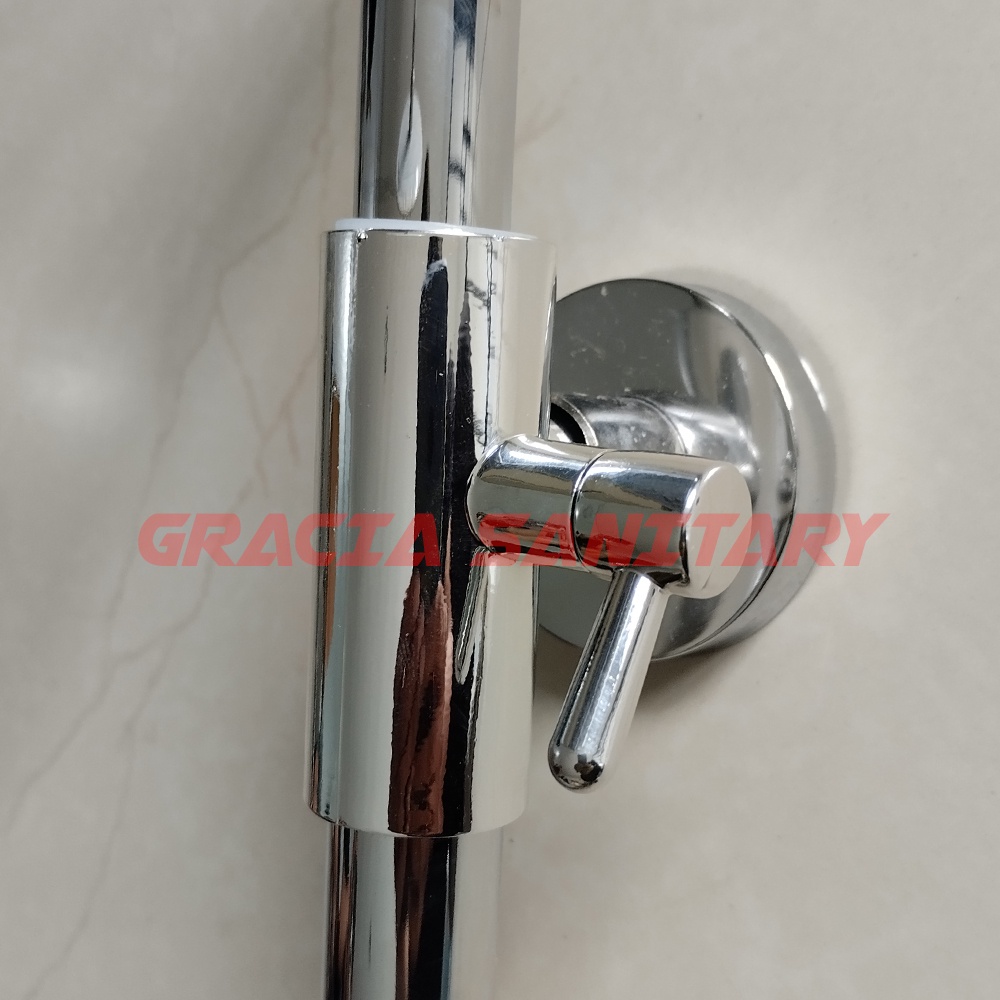 Shower Set Panas Dingin Kamar Mandi Stainless Bulat / Shower Column Tiang Set