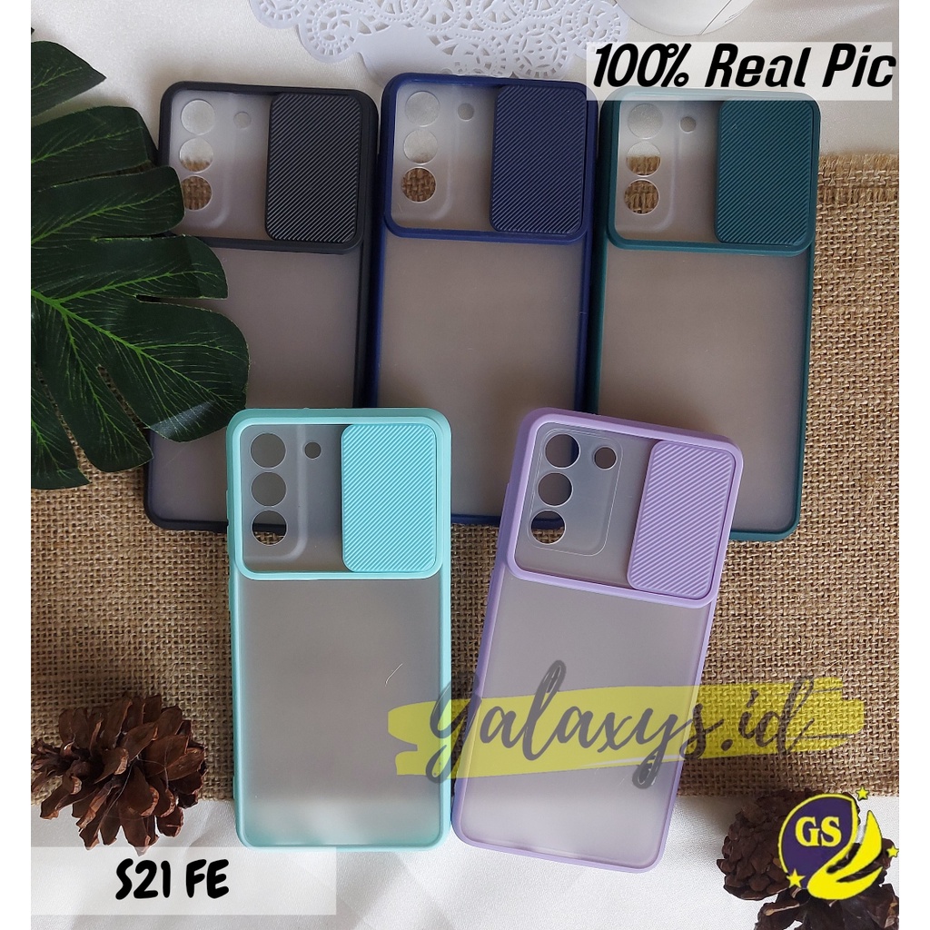 Case Samsung Galaxy S21 FE S21 FE 5G 2022 / S22 Ultra / S22 Plus / S22 Slide Case Protection Camera Candy Matte Sliding Casing Pelindung Kamera