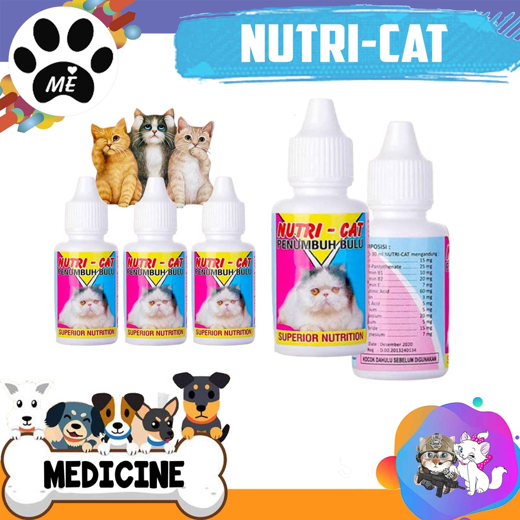 Obat Tetes Kucing &quot;NUTRI CAT&quot; Penumbuh Bulu