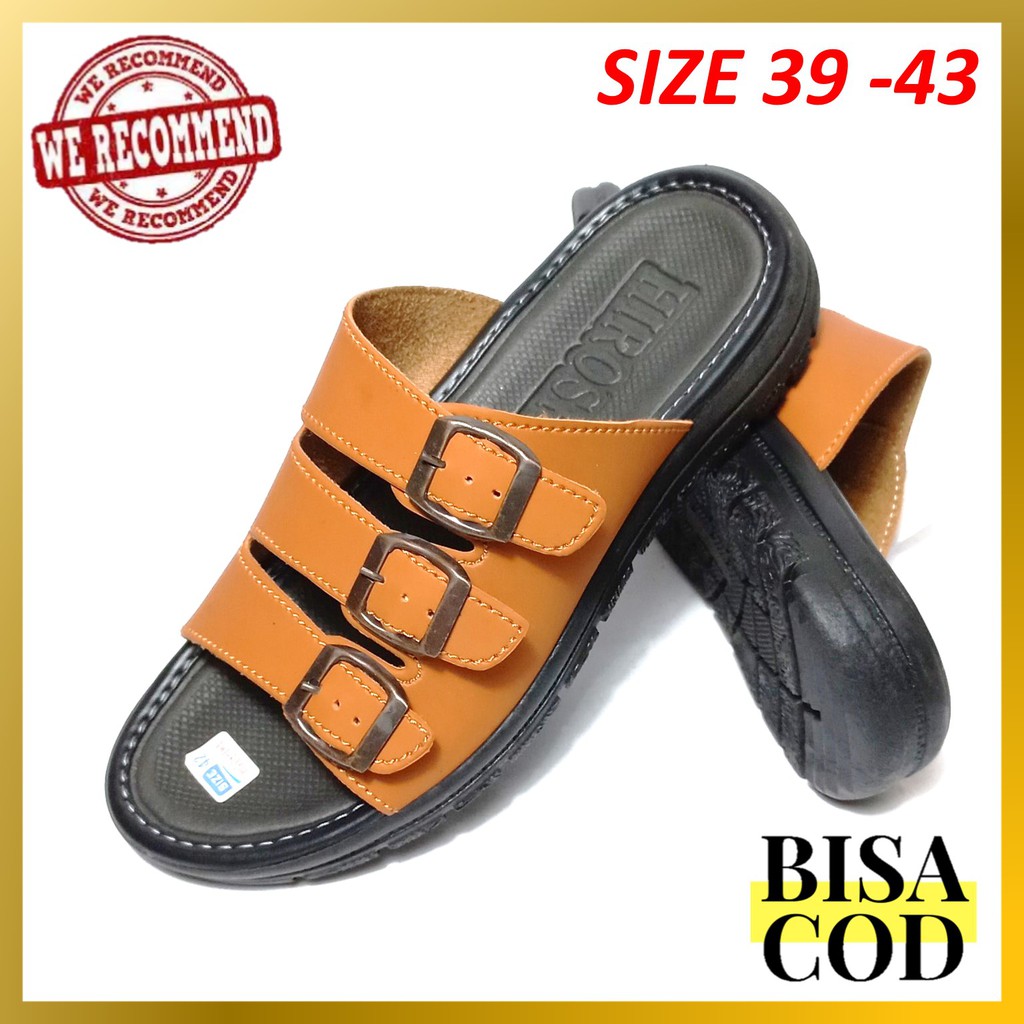 Termurah Sandal Pria Slip On Model Casual Kekinian Flip Flop Grade Original Distro Bayar di Tempat