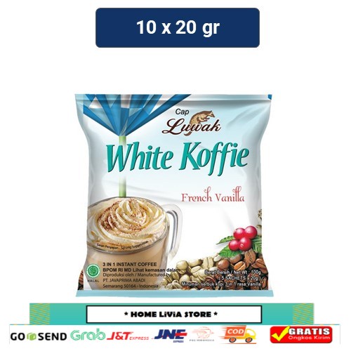

Luwak White Koffie French Vanila Bag 5s x 20 gr x2 pack