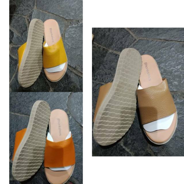 Sandal Kulit Sol Tebal