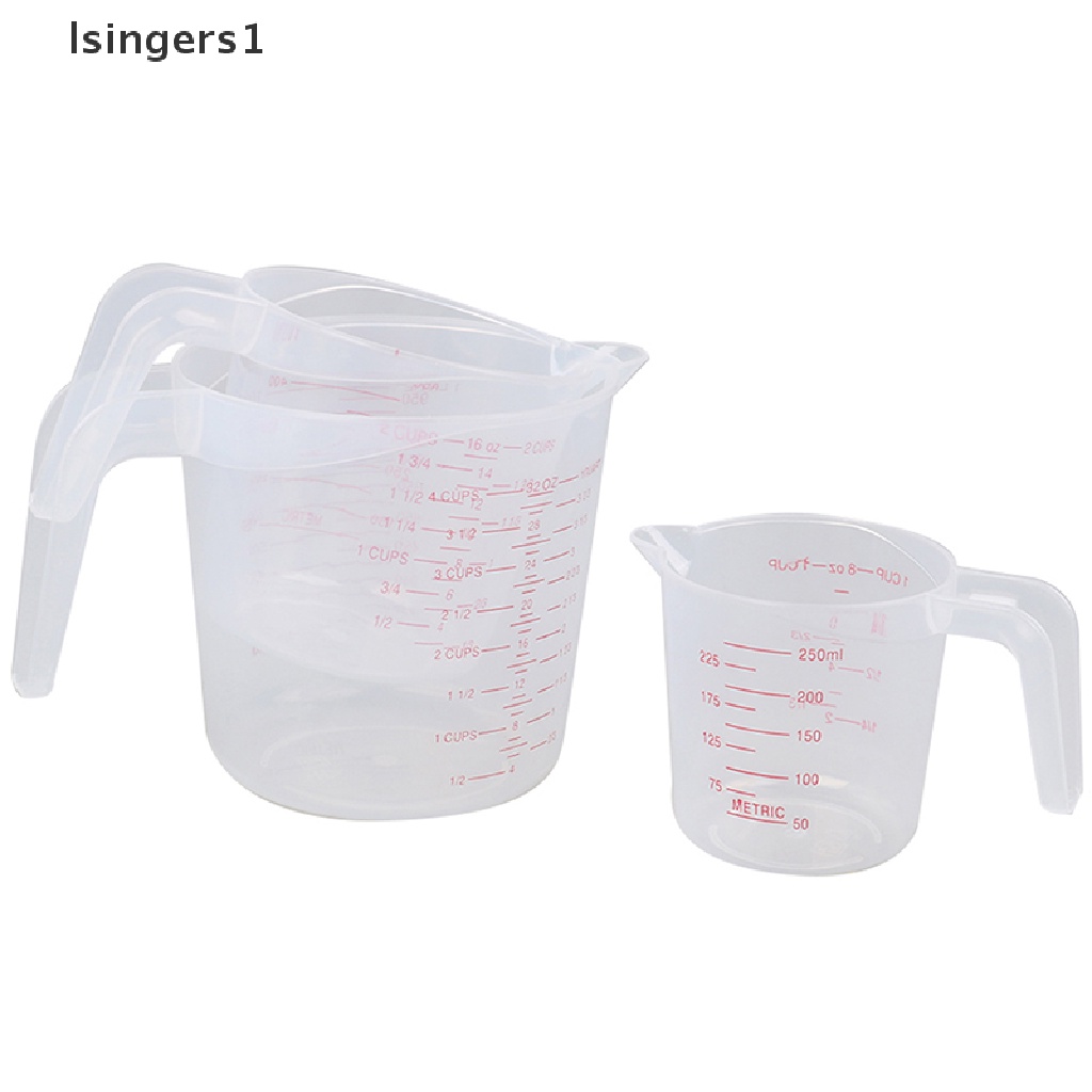 (lsingers1) Gelas Ukur Kapasitas 250 / 500 / 1000ml Bahan Plastik