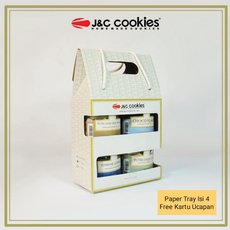 

Paket J&C Cookies 4 Toples Jar + Paper Tray