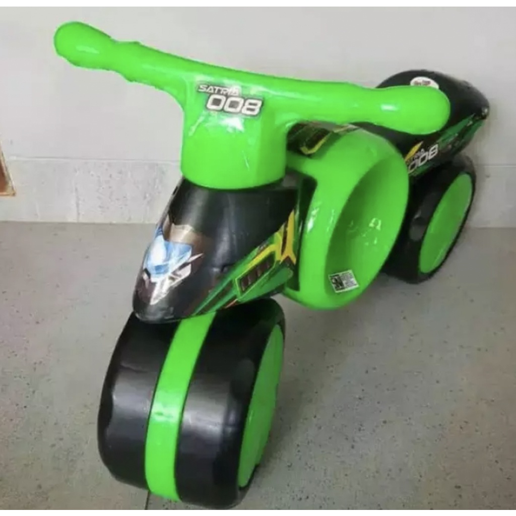 Mainan Motor Anak Dorong Ride On Satria 008  Sepeda Anak Balance Bike Plus Aksesoris