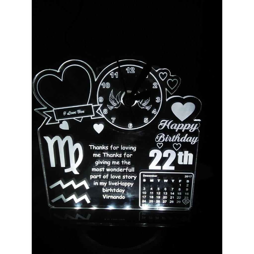 Kado Unik Custom Lampu Hias Akrilik