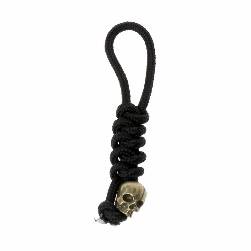 SIY  Skeleton Skull Pendant Woven Rope Umbrella Mountaineer Survival Key Chain Unisex