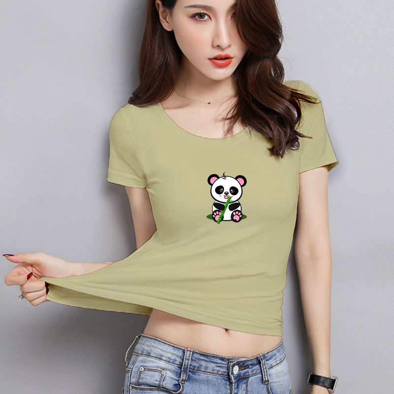 YOURSTYLE1119 - KAOS WANITA ONECK / PANDA BAMBU / KAOS TERLARIS / KAOS ONECK