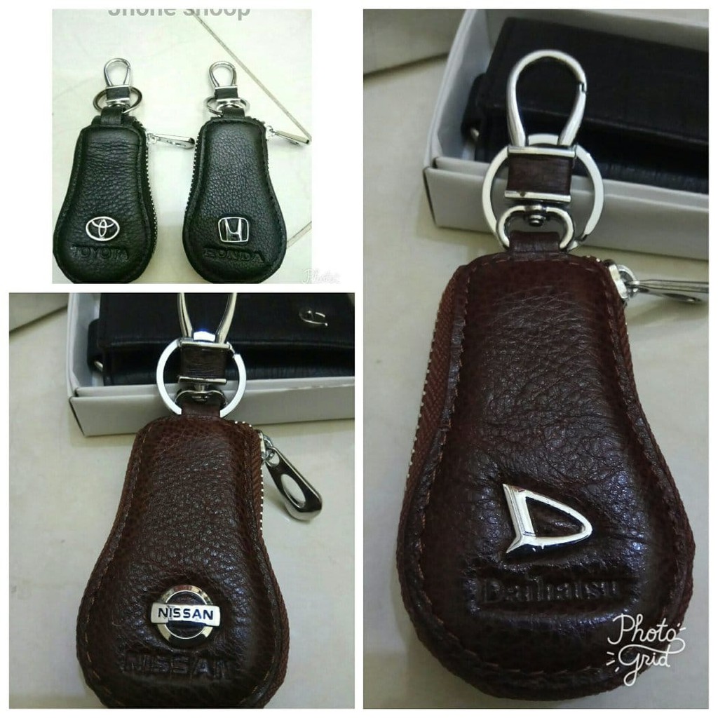 Dompet STNK Gantungan Kunci Mobil Motor STNK Kulit Car Key Chain Leather Lipat Pocket DAIHATSU_MGM27