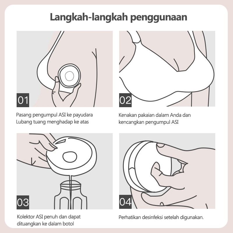 HIPPO LAND 1PCS Wadah Penampung Asi Silikon / Breastpad Saver Shield/ Breast Milk Collector 236