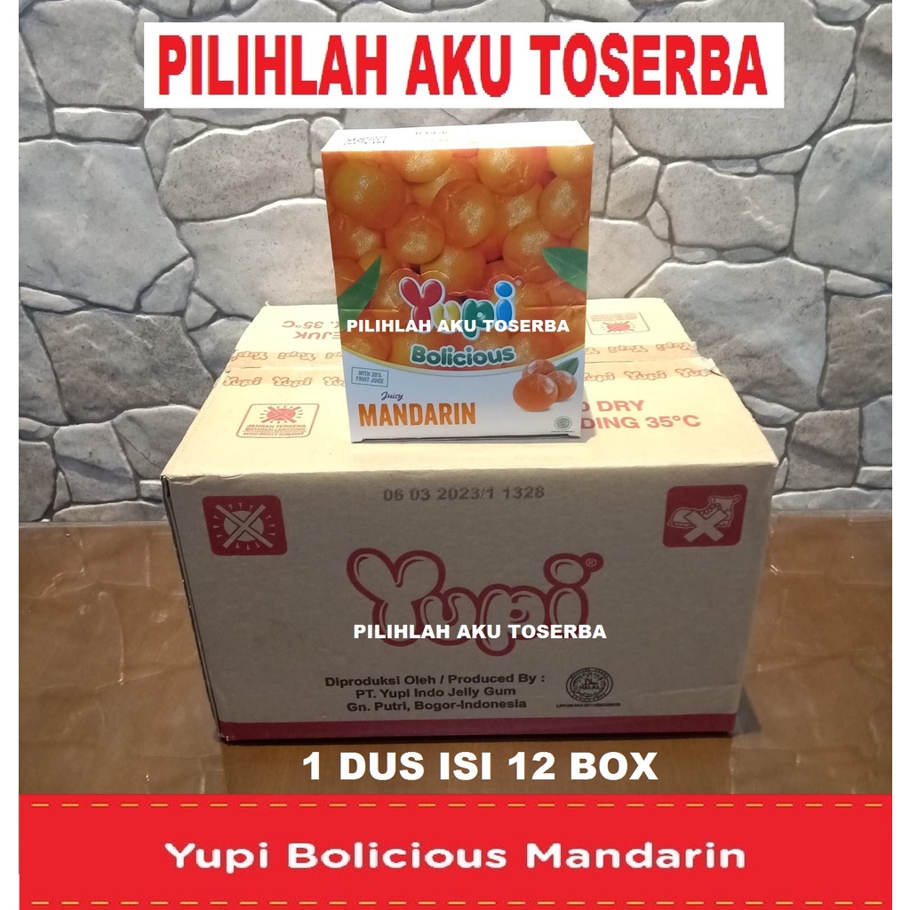 YUPI Bolicious JERUK MANDARIN BOX - ( HARGA 1 DUS ISI 12 BOX )