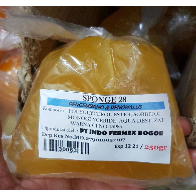 

250 gr Sponge 28 pengembang dan pelembut kue