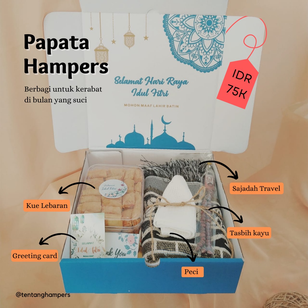 Hampers Lebaran Idul Fitri / Kado Lebaran /Parcel Lebaran Sarung Mukena cookies
