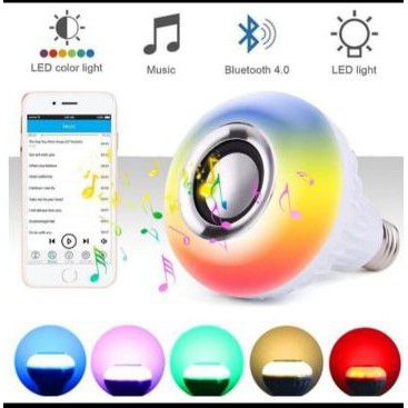 lampu bohlam led RGB bohlam led warna warni musik bluetooth smartphone