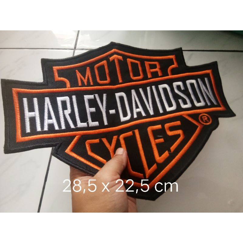 Backpatch bordir motor hd keren tempelan punggung jaket