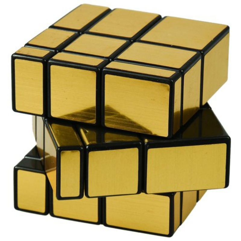 Rubik Mirror 3x3 Qiyi Mirror 3x3 Gold ORIGINAL