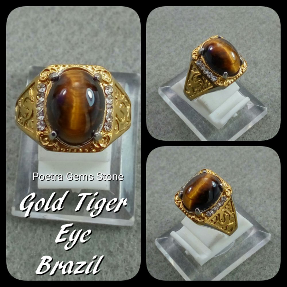 CINCIN TIGER GOLD EYE KILAU MEMPESONA SIZE KANTORAN HQ