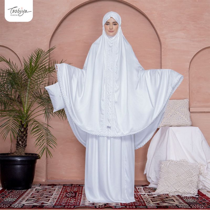 MUKENA TAZBIYA RENDA MEDINA TIARA WHITE ALLSIZE