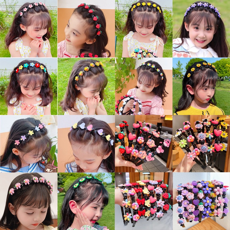 We Flower Jepit Rambut Motif Kartun Bunga Dan Buah Untuk Anak Perempuan