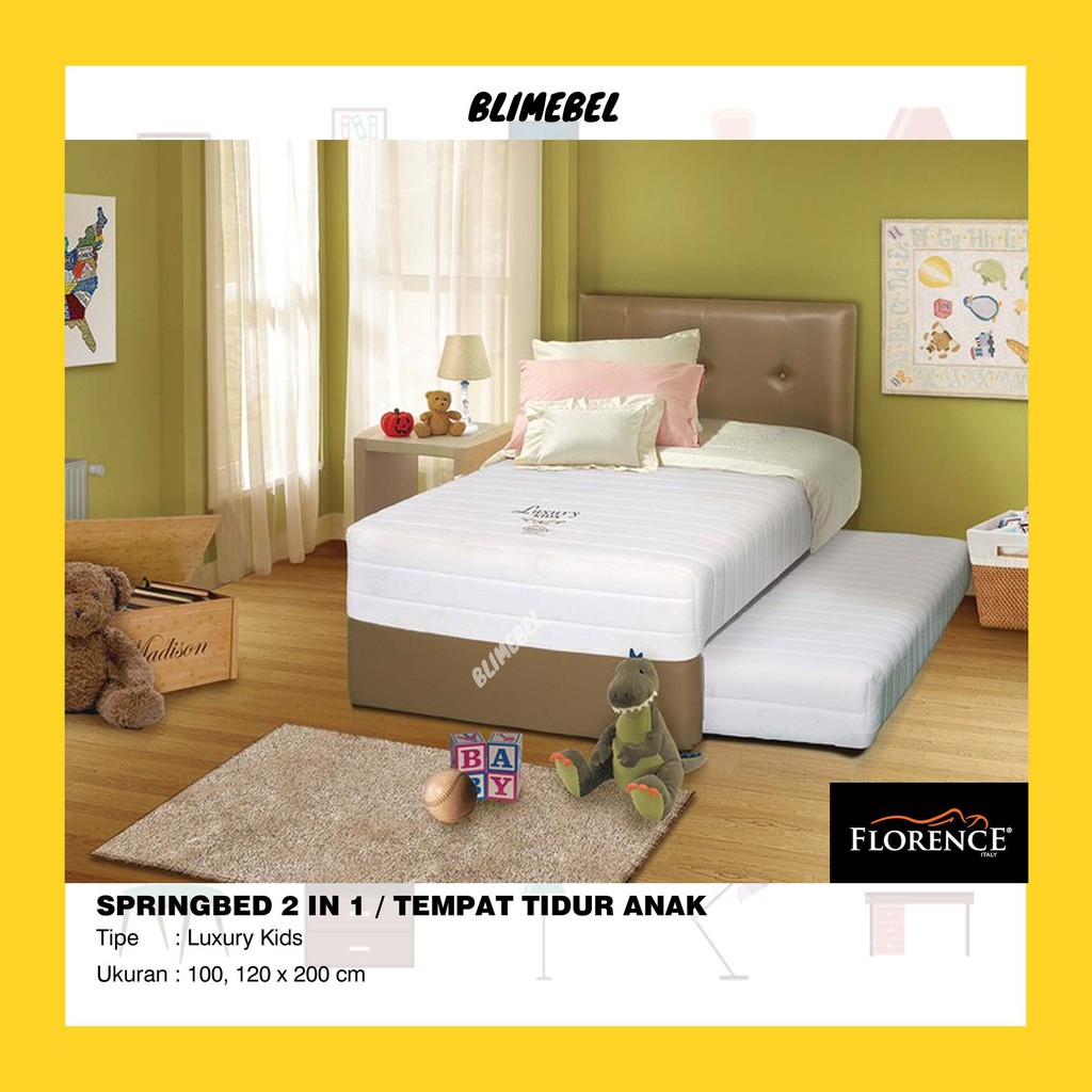 [FREE ONGKIR JAWA-BALI*] Florence Springbed 2 in 1 Luxury Kids / Tempat Tidur Anak / Ranjang Sorong