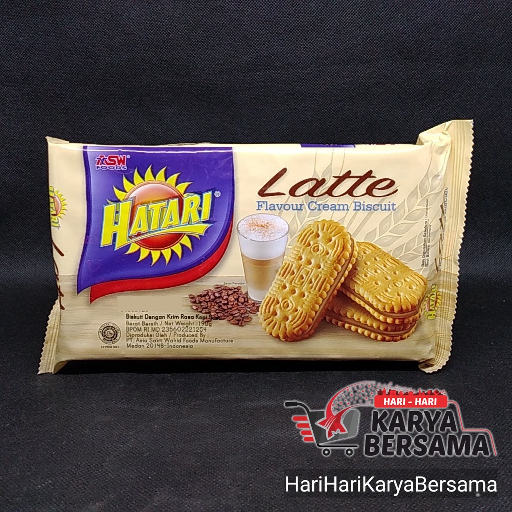 Jual Asw Biskuit Hatari Latte Cream 190gr Shopee Indonesia