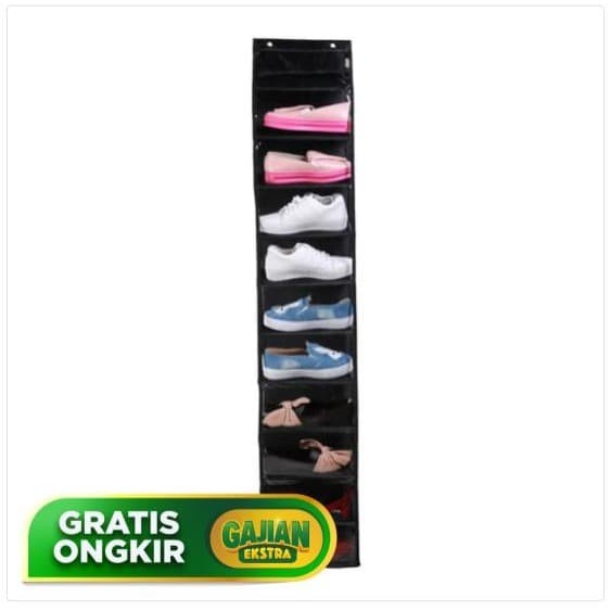

Ready HSO - Hanging Shoe Organizer ( RAK SEPATU GANTUNG ) - Biru Muda Murah