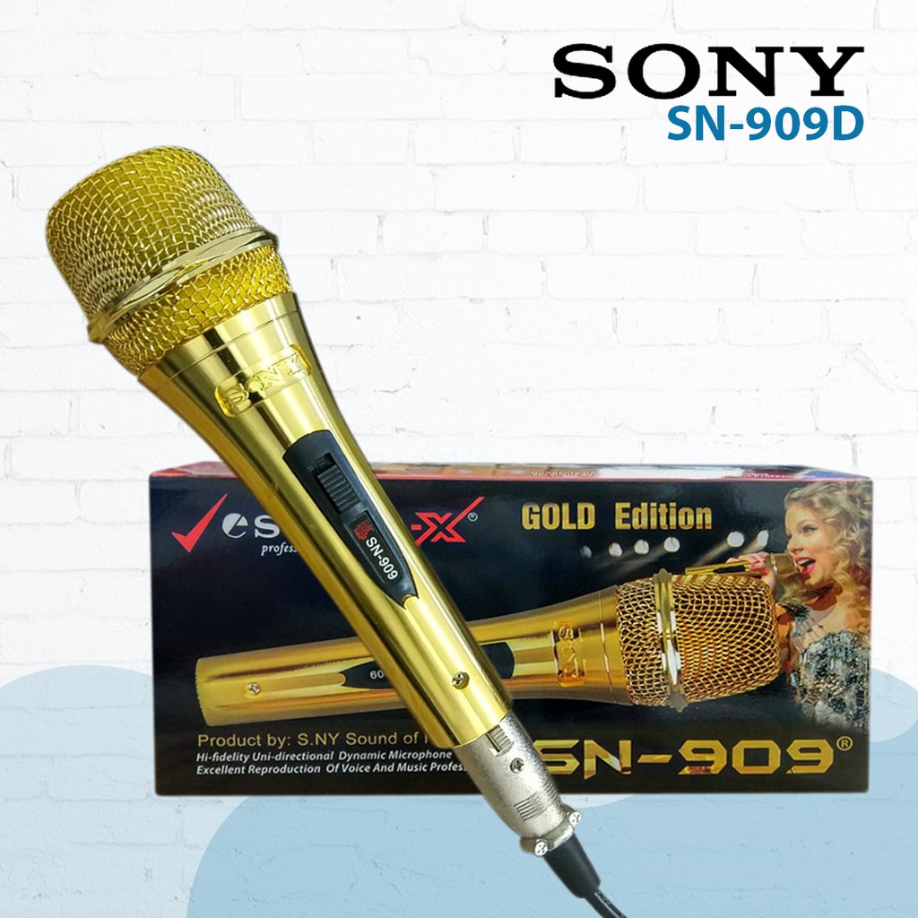 MIC KABEL GAGANG BESI/GOLD SONY SN-909 body super mewah