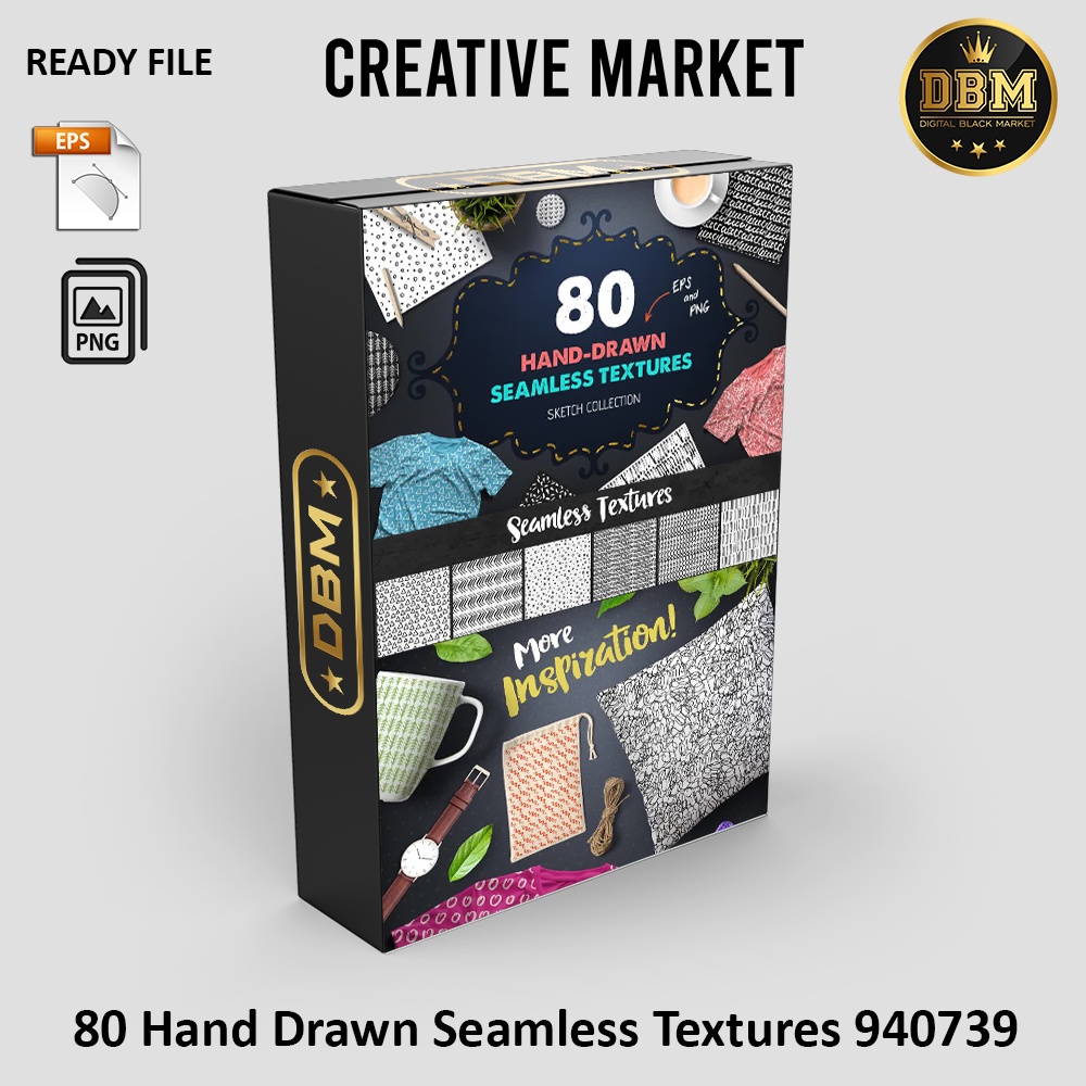 80 Hand Drawn Seamless Textures 940739 - Vector Designs