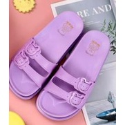 [SUPER BEST SELLER] Sandal Slop Jelly Anak Remaja Cewek Gesper Bear Beruang Lucu Import MGR Mokaya Morego Balance (1603)/ SIZE 30-35