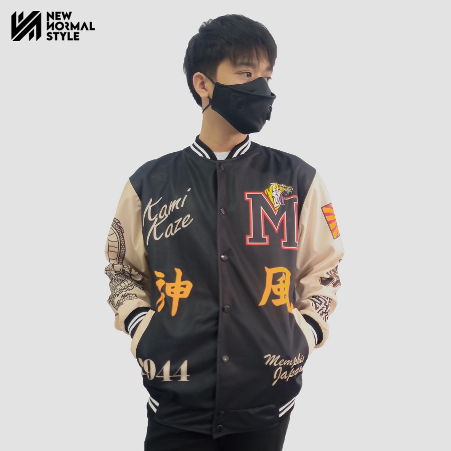 Jaket Baseball Varsity Bomber Vintage Jacket Casual Pria Wanita Cowok Laki Distro Keren Dewasa Terbaru Original