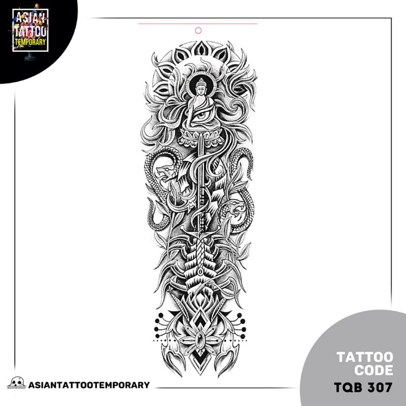 TATTO BUDHA/TATO TEMPORER/TATTO TEMPORER/TATO KULIT/TATO ANTI AIR/TATTO BISA HILANG/FULL TANGAN