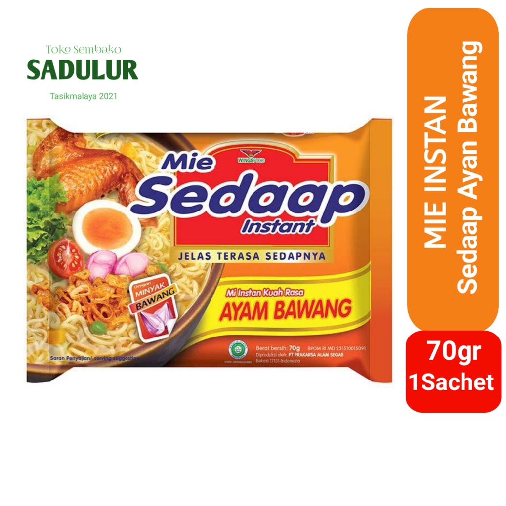 

Mie Sedaap Kuah Ayam Bawang - Mie instan 70gr