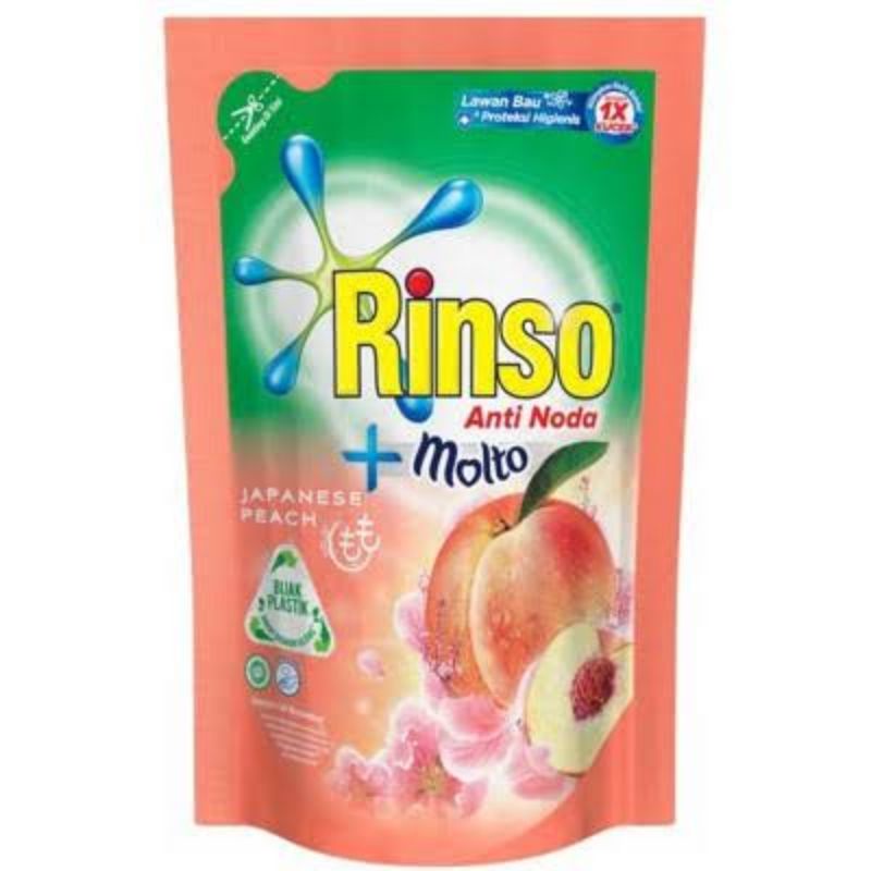 rinso anti noda Molto refill 625ml / rinso cair refill / rinso Japanese peach