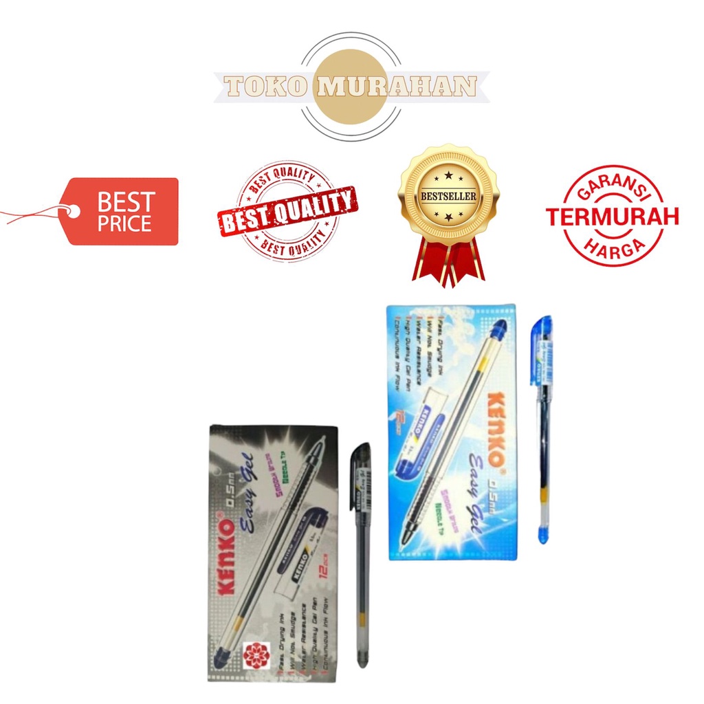 

Pulpen Kenko Easy Gel 0.5 - Pen Tinta 0,5 - Pulpen Lancip Tajam