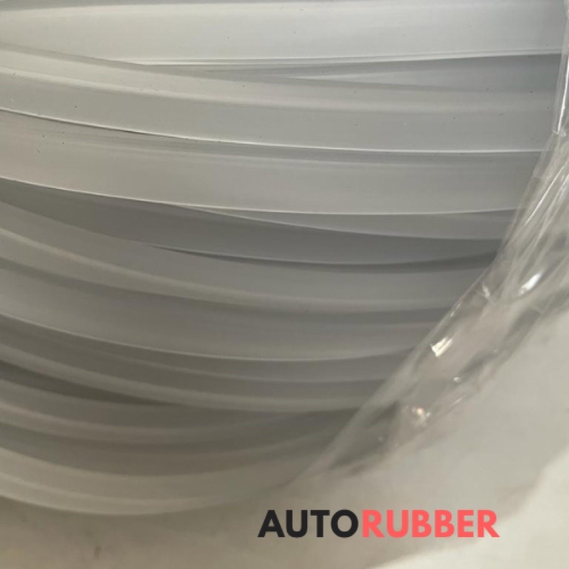 Karet List U Jepit Kaca Plat Bening Putih Transparan 4 Mm Mili